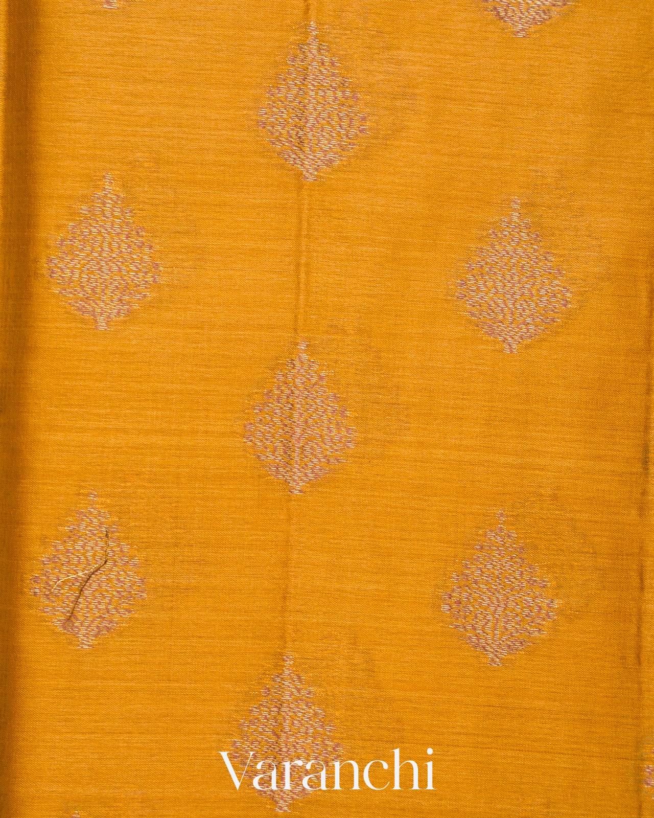 Turmeric Yellow Pure Tussar Silk Saree