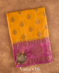 Turmeric Yellow Pure Tussar Silk Saree