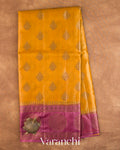 Turmeric Yellow Pure Tussar Silk Saree