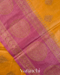 Turmeric Yellow Pure Tussar Silk Saree