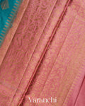 Ink Blue Pure Tussar Silk Saree