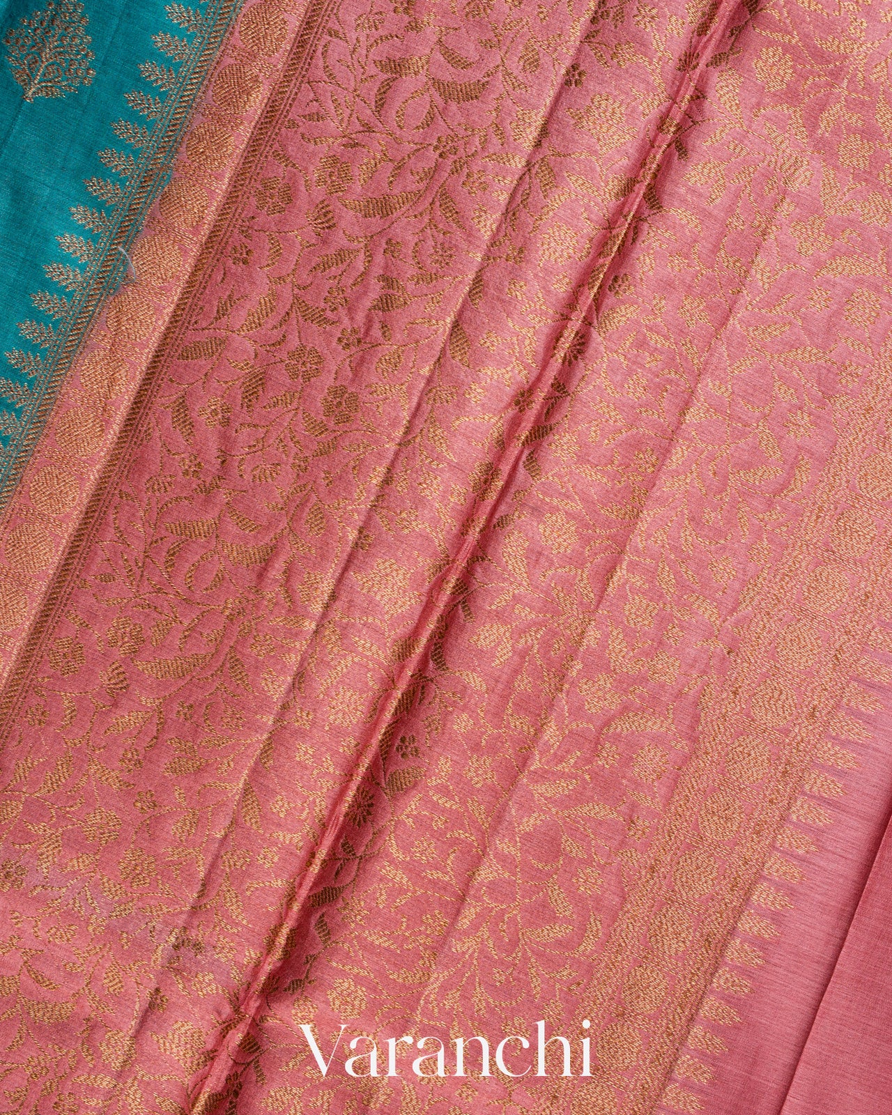 Ink Blue Pure Tussar Silk Saree