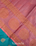 Ink Blue Pure Tussar Silk Saree