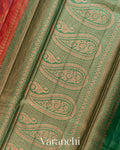 Crimson Red Jaal Pure Tussar Silk Saree