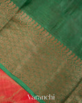 Crimson Red Jaal Pure Tussar Silk Saree