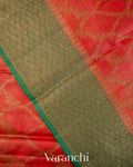 Crimson Red Jaal Pure Tussar Silk Saree