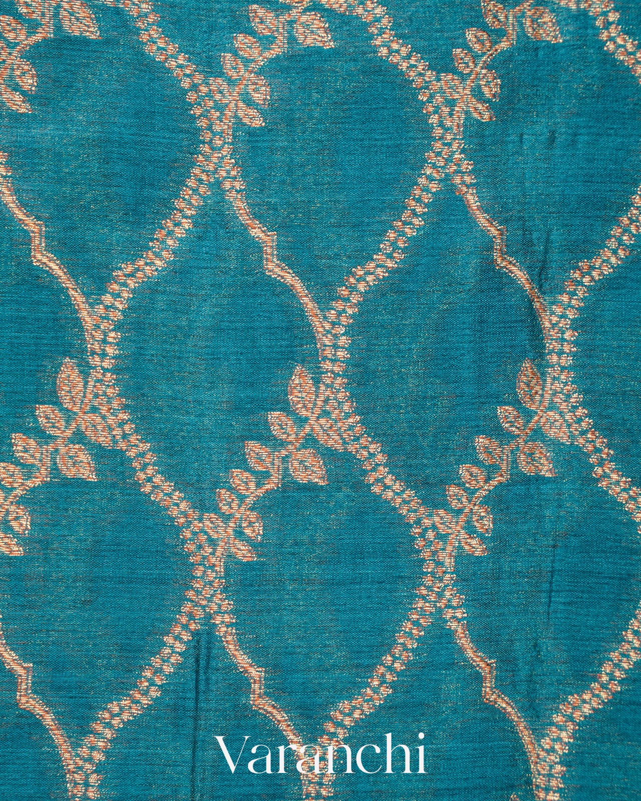 Ink Blue Jaal Pure Tussar Silk Saree