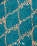 Ink Blue Jaal Pure Tussar Silk Saree