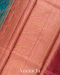 Ink Blue Jaal Pure Tussar Silk Saree
