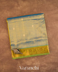 Golden Yellow Pure Kanchipuram Silk Cotton Handloom Saree