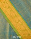 Golden Yellow Pure Kanchipuram Silk Cotton Handloom Saree