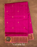 Rani Pink Pure Kanchipuram Silk Cotton Handloom Saree