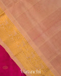 Rani Pink Pure Kanchipuram Silk Cotton Handloom Saree