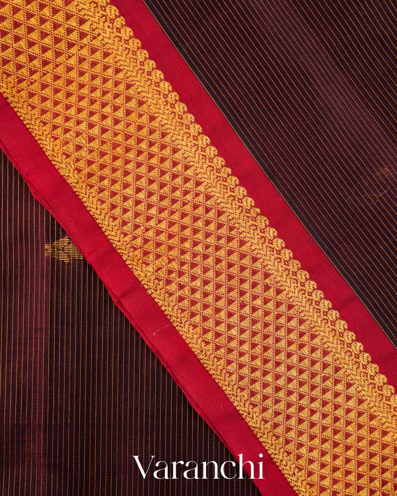 Wine Purple Pure Kanchipuram Silk Cotton Handloom Saree