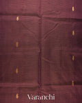 Wine Purple Pure Kanchipuram Silk Cotton Handloom Saree