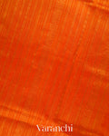 Tangerine Orange Pure Kanchipuram Silk Cotton Handloom Saree