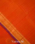 Tangerine Orange Pure Kanchipuram Silk Cotton Handloom Saree