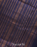 Navy Blue Pure Kanchipuram Silk Cotton Handloom Saree