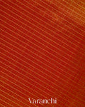 Orange Checks Pure Kanchipuram Silk Cotton Handloom Saree