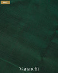 Bottle Green Pure Kanchipuram Silk Cotton Handloom Saree — Body