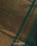Bottle Green Pure Kanchipuram Silk Cotton Handloom Saree