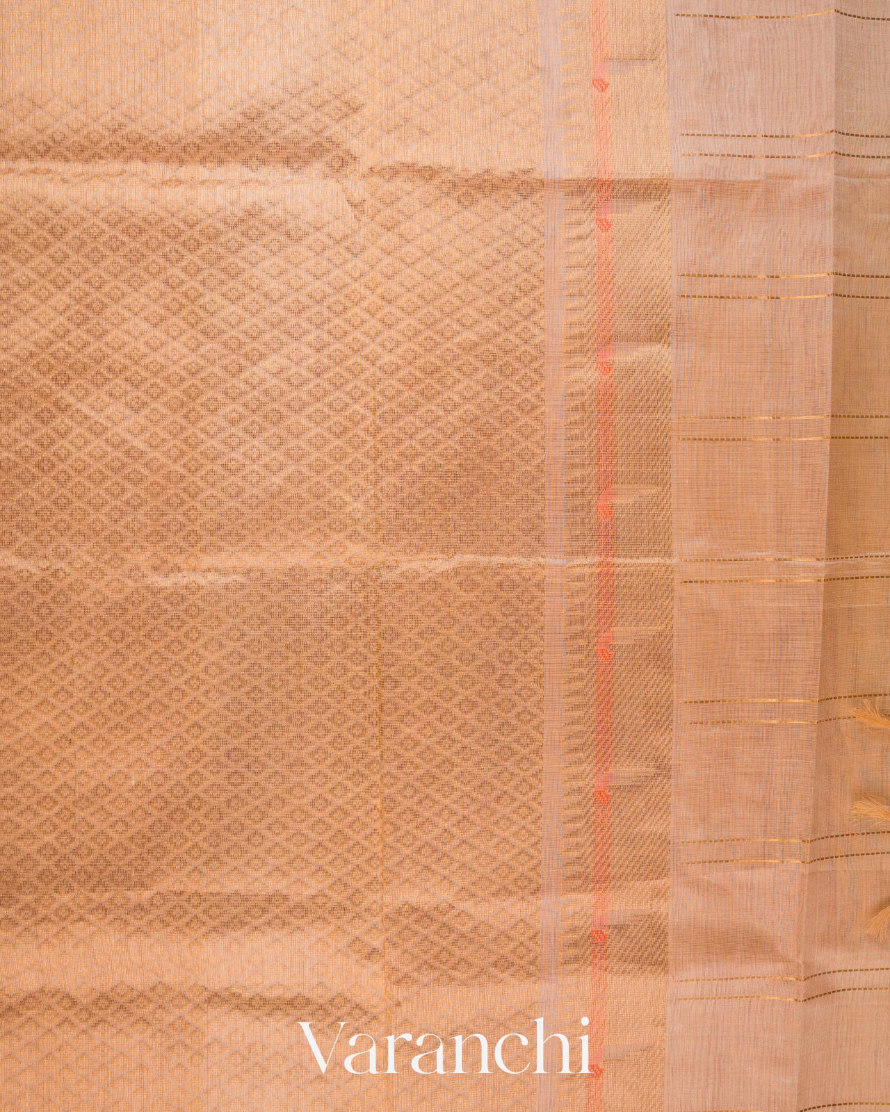 Magenta Checkered Pure Kanchipuram Silk Cotton Handloom Saree