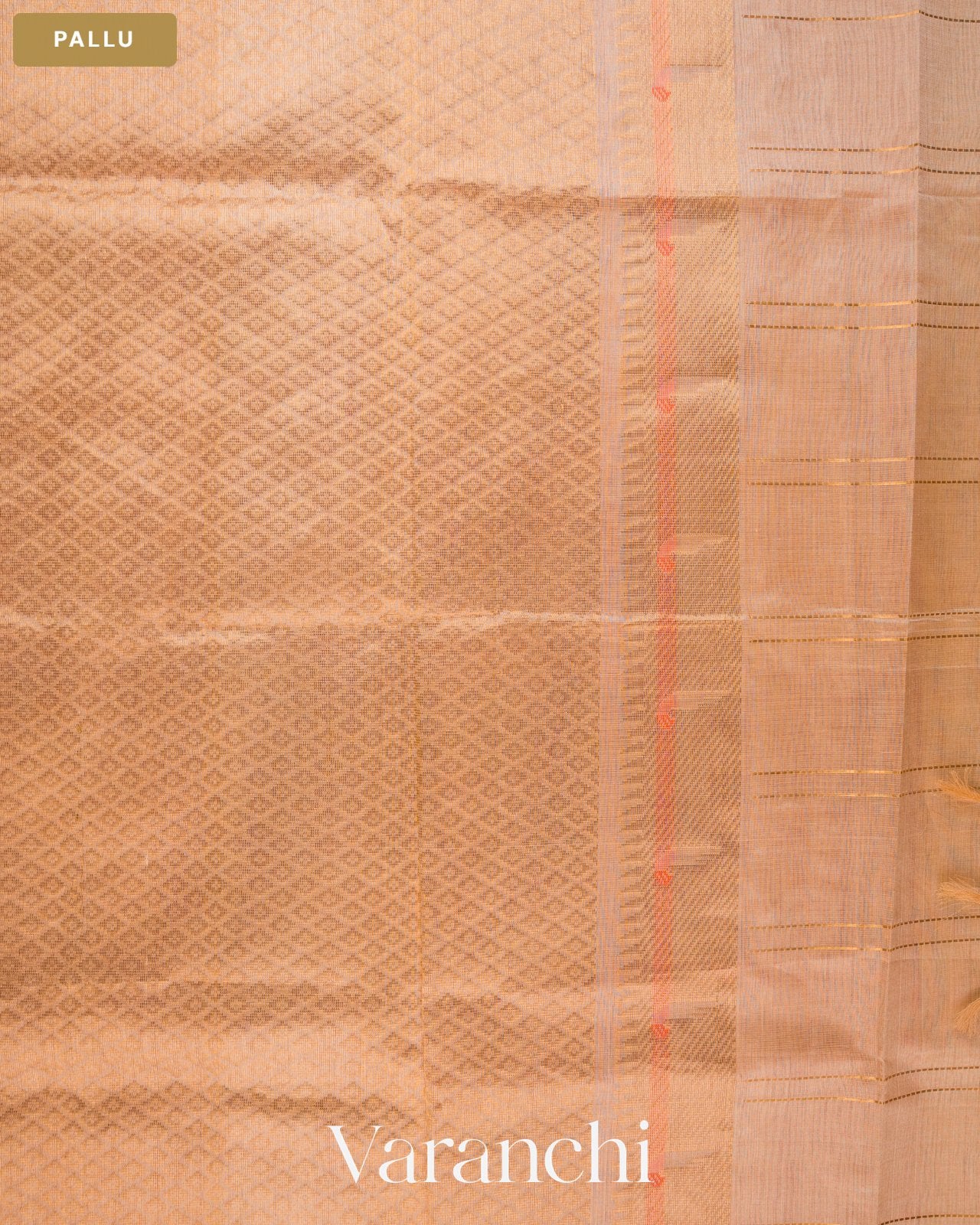 Magenta Paithani Pure Kanchipuram Silk Cotton Handloom Saree — Pallu