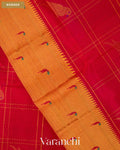 Crimson Red Paithani Pure Kanchipuram Silk Cotton Handloom Saree — Border