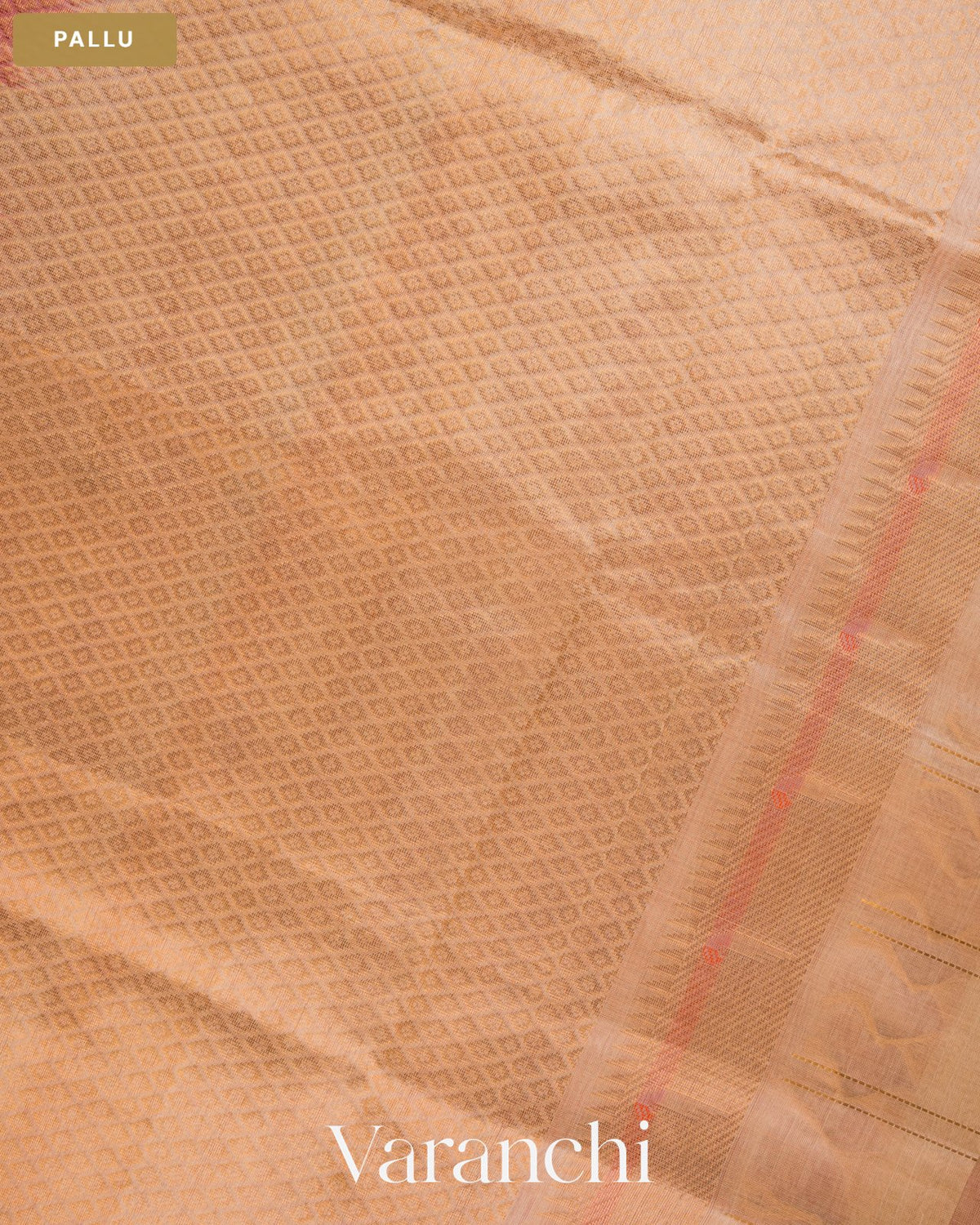 Crimson Red Paithani Pure Kanchipuram Silk Cotton Handloom Saree — Pallu