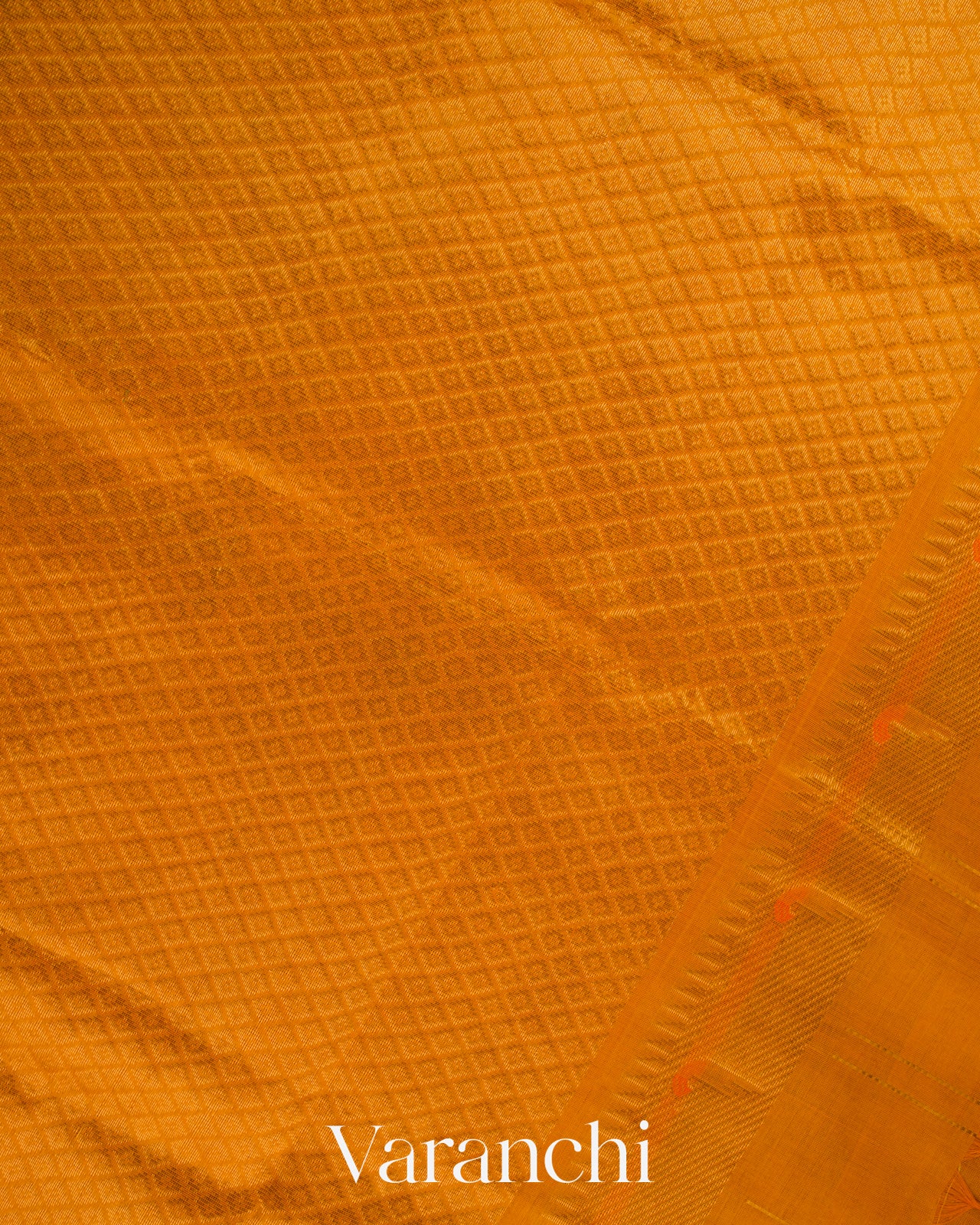 Crimson Red Checkered Pure Kanchipuram Silk Cotton Handloom Saree