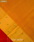 Chilly Red Paithani Pure Kanchipuram Silk Cotton Handloom Saree — Blouse