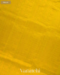 Cream Checkered Pure Kanchipuram Silk Cotton Handloom Saree — Pallu