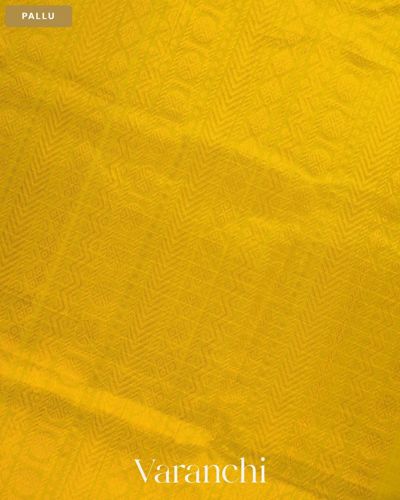 Cream Checkered Pure Kanchipuram Silk Cotton Handloom Saree — Pallu