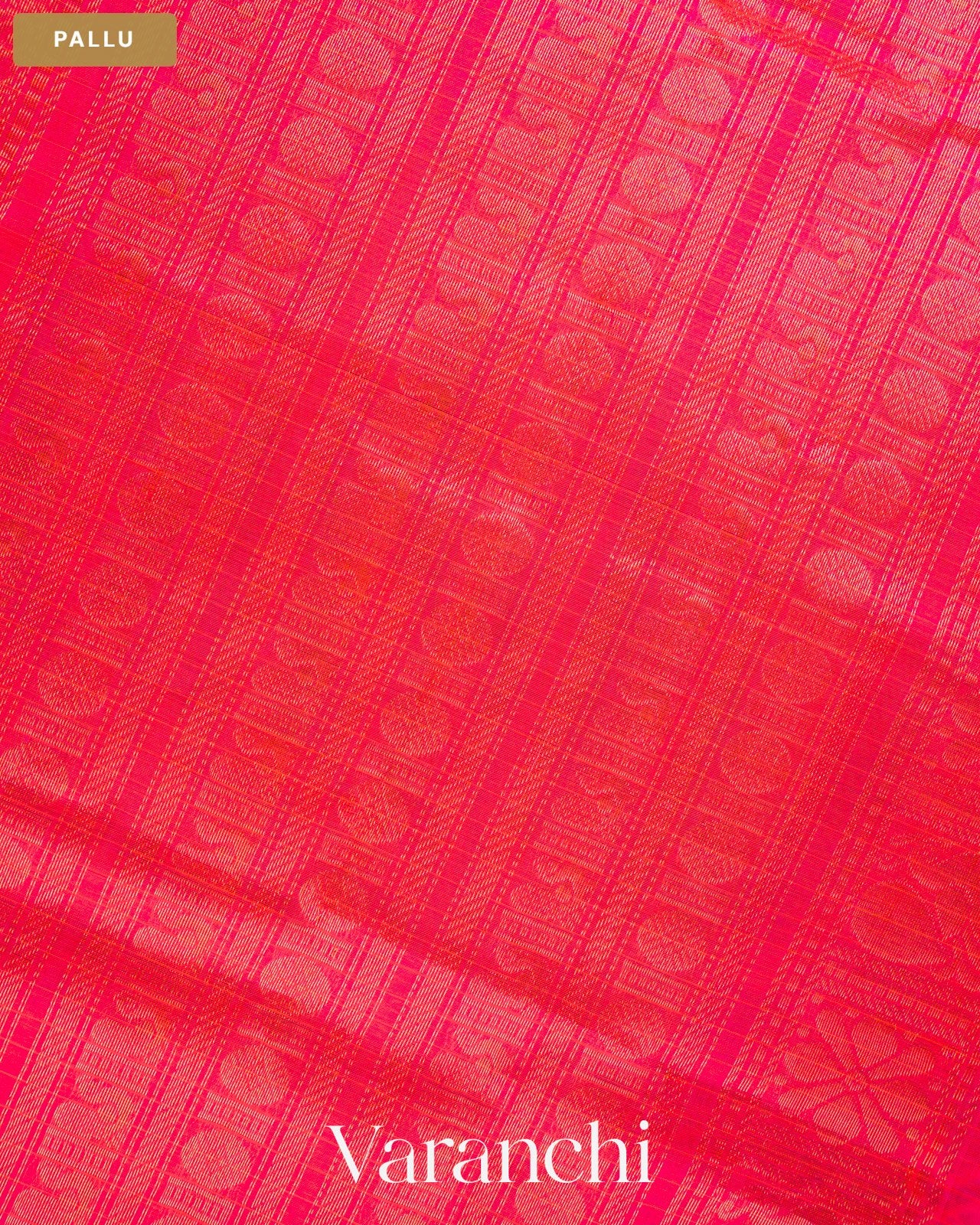 Royal Purple Lakshadeepam Pure Kanchipuram Silk Cotton Handloom Saree — Pallu