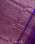 Royal Purple Checkered Pure Kanchipuram Silk Cotton Handloom Saree