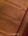 Maroon Checkered Pure Kanchipuram Silk Cotton Handloom Saree