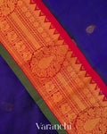 Royal Blue Pure Kanchipuram Silk Cotton Handloom Saree