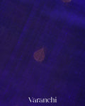 Royal Blue Pure Kanchipuram Silk Cotton Handloom Saree