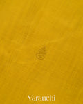 Mustard Yellow Pure Kanchipuram Silk Cotton Handloom Saree