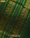 Bright Red Pure Kanchipuram Silk Cotton Handloom Saree — Pallu
