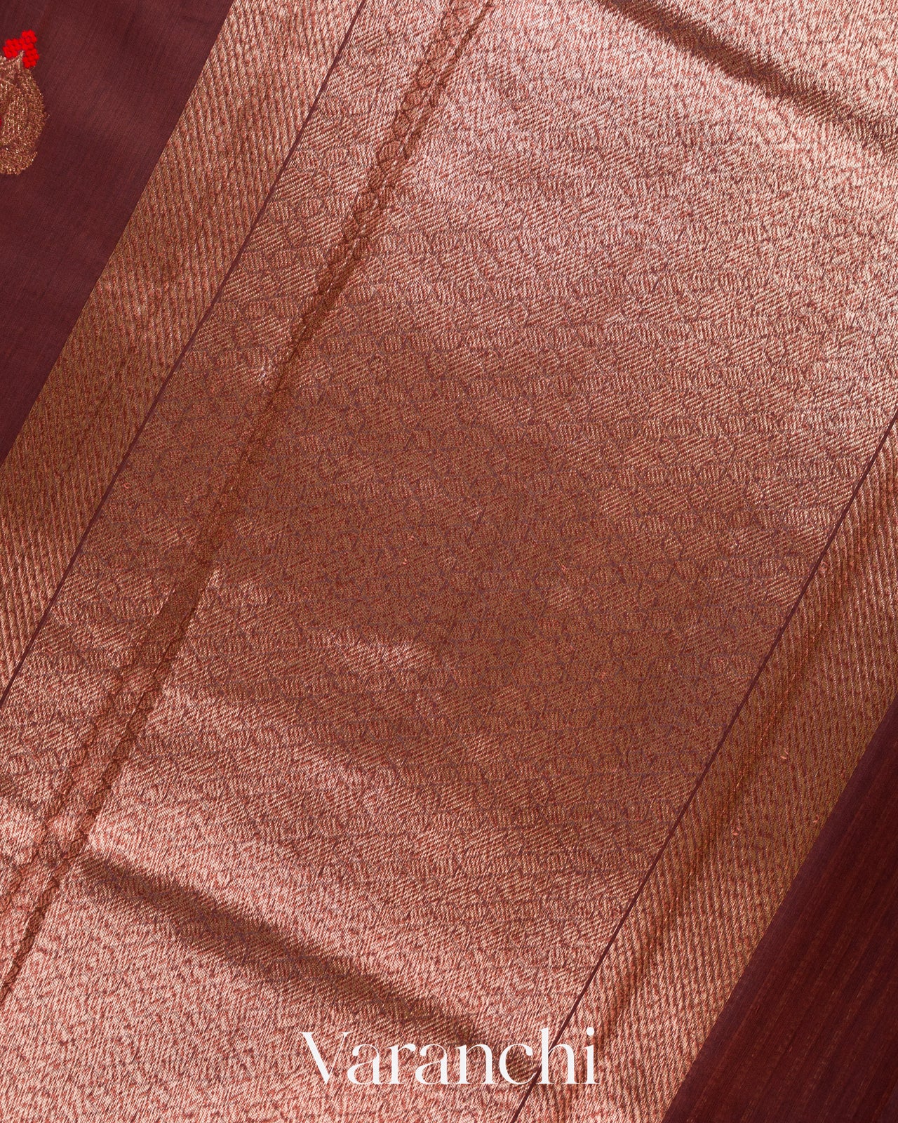 Maroon Pure Chanderi Silk Cotton Handloom Saree
