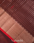 Maroon Pure Chanderi Silk Cotton Handloom Saree