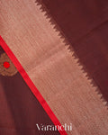 Maroon Pure Chanderi Silk Cotton Handloom Saree