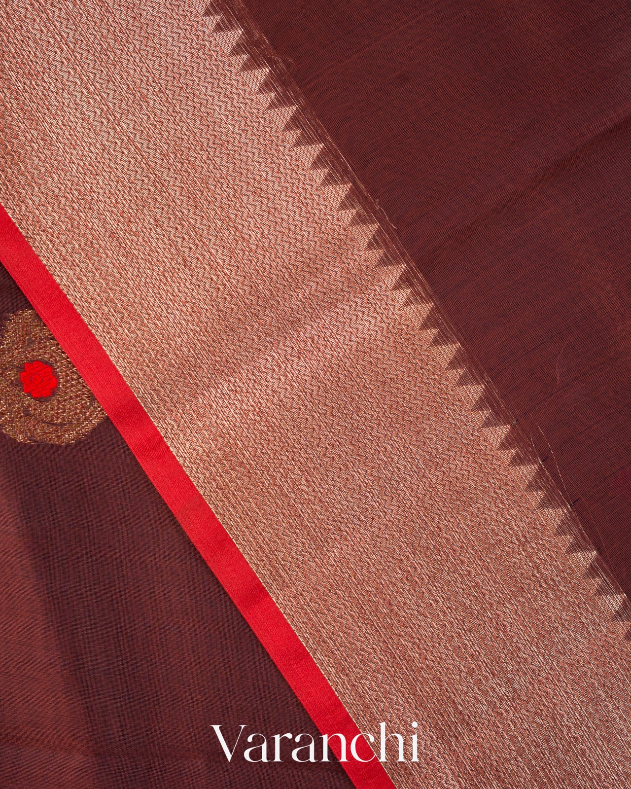 Maroon Pure Chanderi Silk Cotton Handloom Saree