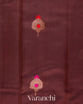 Maroon Pure Chanderi Silk Cotton Handloom Saree