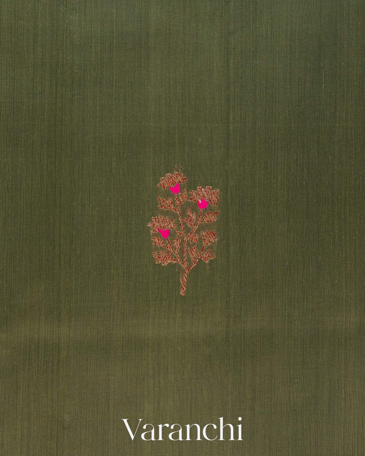 Forest Green Pure Chanderi Silk Cotton Handloom Saree