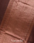 Coffee Brown Pure Chanderi Silk Cotton Handloom Saree