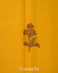 Bright Yellow Pure Chanderi Silk Cotton Handloom Saree