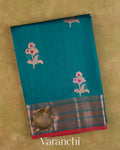 Peacock Blue Pure Chanderi Silk Cotton Handloom Saree