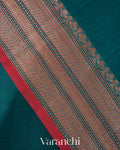 Peacock Blue Pure Chanderi Silk Cotton Handloom Saree